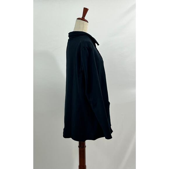 FRANK & EILEEN Sz L Large Navy Blue Belfast Fleece English Peacoat Jacket - Picture 6 of 9